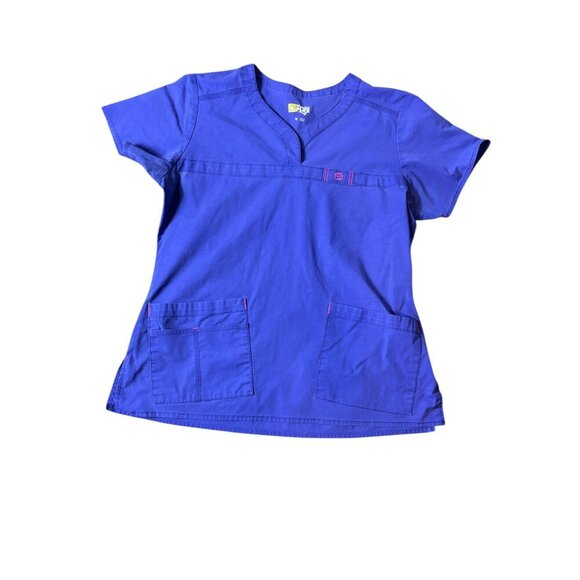 Wonder Wink Wonder Flex Women's Purple & Pink Scrub Top - Picture 2 of 7
